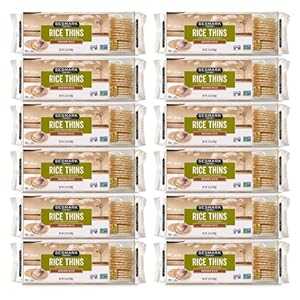 Sesmark Gluten Free Rice Thins Brown Rice - Non GMO Project Verified - 3.5 Oz. (Pack of 12)