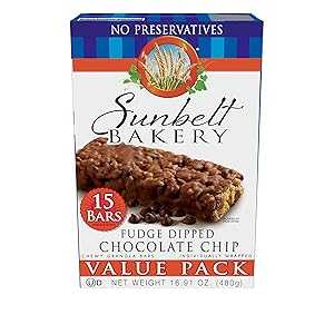 Sunbelt Bakery Fudge Dipped Chocolate Chip Chewy Granola Bars, 30-1.1 ...