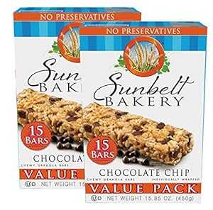 Sunbelt Bakery Chocolate Chip Chewy Granola Bars, Value Pack, 1.1 OZ, ...