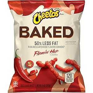 Frito Lay Lay's Baked Cheetos Oven Baked Crunchy Whole Grain Flamin' H...