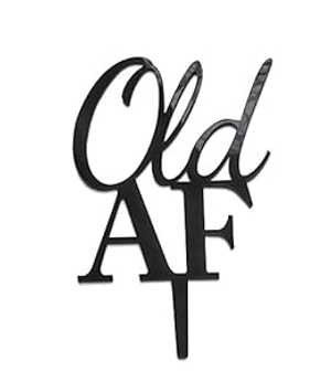 オールドAF 誕生日用ケーキトッパー (ブラック) PinkFish Shop Old AF Cake Topper for Birthday (Black)
