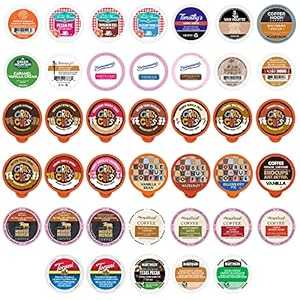 Crazy Cups ポッドバラエティパック - チョコレート、バニラ、キャラメルのユニークなフレーバー、コーヒーカプセル、フレーバーコーヒー、40 個 Crazy Cups Pod Variety Pack - Unique Flavors of Chocolate, Vanilla, Caramel, Coffee Capsules, F
