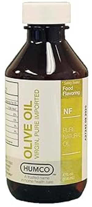 Humco Olive Oil, NF, 4oz. 100% Pure Virgin Olive Oil. Imported. . Food Flavoring Oil. Cooking Oil