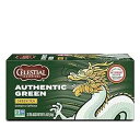 天の調味料 緑茶 本格派 カフェイン入り ティーバッグ 20袋(6パック) Celestial Seasonings Green Tea, Authentic, Contains Caffeine, 20 Tea Bags (Pack of 6)