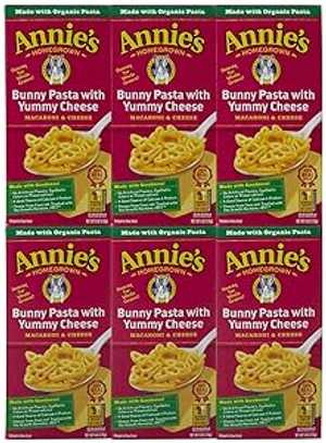 Annies Annie's Homegrown Bunny Shape Pasta & Yummy Cheese, 6 oz, 6 pk