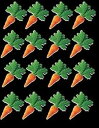 CakeSupplyShop 24pk Carrot Sugar Decoration Toppers for Cakes Cupcakes Cake Pops