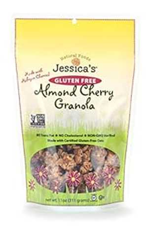 Jessica's Natural Foods グルテンフリー アーモンド チェリー グラノーラ 11 オンス - 全天然グラノーラ、非遺伝子組み換え朝食用シリアルとスナック、グルテンフリー認定 - アーモンドチェリー Jessica's Natural Foods Gluten-Free Almond Cherry Gr