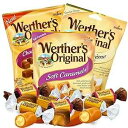 Needzo Werther's Soft Chewy Caramels Pack with Vanilla Creme, Chocolate Covered,...