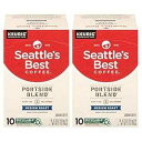 Seattle's Best Coffee K カップ ポッド、ポートサイド ブレンド、10 CT (パック - 2) Seattle's Best Coffee K-Cup Pods, Portside Blend, 10 CT (Pack - 2)