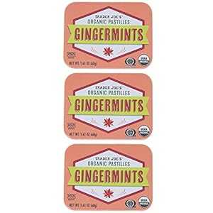 Trader Joe's オーガニック ジンジャーミント、1.41 オンス缶 (3 個パック) グルテンフリー、ビーガン Trader Joe's. Trader Joe's Organic Gingermints, 1.41 oz Tin (Pack of 3) Gluten Free Vegan(4)
