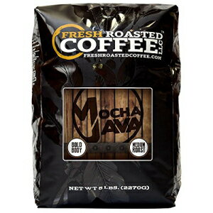 モカ ジャワ コーヒー、全豆、新鮮なロースト コーヒー LLC。(5ポンド) Mocha Java Coffee, Whole Bean, Fresh Roasted Coffee LLC. (5 lb.)