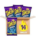 9.9 Ounce (Pack of 14), Blue Heat, Takis Blue Heat 14 ct, 9.9 oz Sharing Size Case, Hot Chili Pepper Flavored Extreme Spicy Rolled Tortilla Chips
