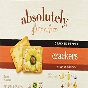 クラッカー 完全グルテンフリー 砕いたペッパー 4.4 オンス (6 個パック) crackers absolutely gluten free cracked pepper , 4.4 oz (pack of 6)