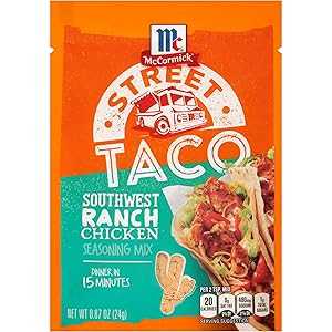 McCormick Street Taco Southwest Ranch Chicken Seasoning Mix, 0.87 oz McCormick Street Taco Southwest Ranch Chicken Seasoning Mix, 0.87 oz
