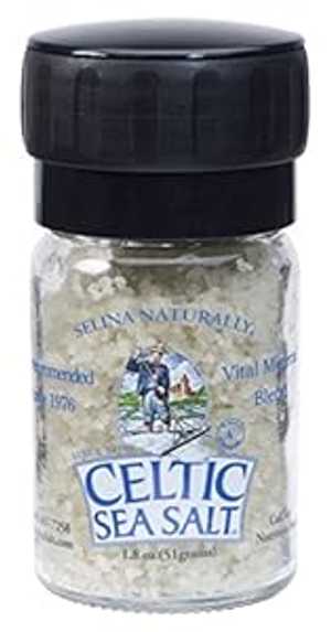 ライトグレーケルティックシーソルトミニグラインダー、1.8オンス Light Grey Celtic Sea Salt Mini Grinder, 1.8 Ounces