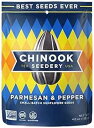 Chinook Seedery ローストヒマワリの種 - ジャンボシードケトスナック - スナックパックに最適 - グルテンフリー、非遺伝子組み換えスナック食品ギフト - 4オンス (12個パック) - パルメザン&ペッパー風味 Chinook Seedery Roasted Sunflower Seeds -(4)