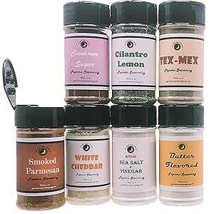 June Moon Spice Company Popcorn Seasoning Variety 7 Pack Sea Salt & Vi...