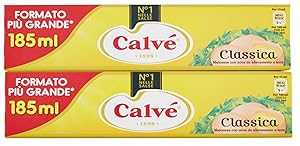 カルヴェ：「クラシカ」 グルテンフリー イタリアンマヨネーズ 185ml チューブ 2本パック [ イタリア輸入 ] Calvé Calv : "Classica" Gluten Free Italian Mayonnaise 185ml Tube Pack of 2 [ Italian Import ]