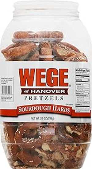 ウェゲ オブ ハノーバー サワードウ ハード プレッツェル (28 オンス バレル) Wege of Hanover Sourdough Hard Pretzels (28-oz Barrel)