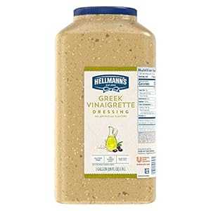 Hellmann's ギリシャ ビネグレット サラダ ドレッシング ジャグ グルテンフリー、人工香料または MSG 不使用、1 ガロン Hellmann's Greek Vinaigrette Salad Dressing Jug Gluten Free, No Artificial Flavors or added MSG, 1 gallon
