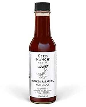 Seed Ranch Flavor Co. Seed Ranch - Smoked Jalapeno (Medium) - Spicy-Sweet Organic Gourmet Hot Sauce - Plant Based, Paleo Friendly, Low Carb