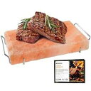 UMAID 天然ヒマラヤ塩ブロック クッキングプレート 12 X 8 X 1.5 調理、グリル、カット、サービング用、食品グレードの塩、ステンレススチールトレイセット、レシピパンフレット付き UMAID Natural Himalayan Salt Block Cooking Plate 12 X 8 X 1.5 fo