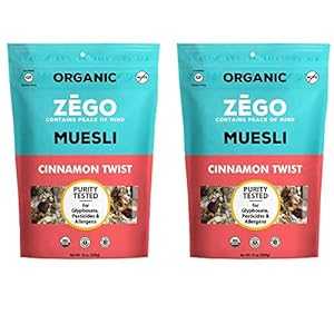 ZEGO Foods オーガニック スーパーフード オートミール & ミューズリー、認定グルテンフリー (シナモンツイスト) 13オンス ZEGO Foods Organic Superfood Oatmeal & Muesli, Certified Gluten Free (Cinnamon Twist) 13oz