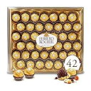 Ferrero Rocher プレミアム グルメ ミルク チョコレート ヘーゼルナッツ、ギフト用個別包装キャンディー、42 個 Ferrero Rocher P...