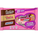 Mars SNICKERS, TWIX, M&M'S Milk Chocolate Valentine's Day Variety Chocolate Candy Bag, 14.52 oz., 27 Fun Size Packs