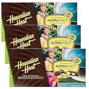 楽天GlomarketHawaiian Host Value Pack Macadamia Nuts Milk Chocolate 3 AlohaMac Boxes,7 ounces