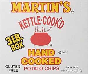 Martins ポテトチップス ケトル調理ポテトチップス、3 ポンド Martins Potato Chips Kettle Cooked Pot..