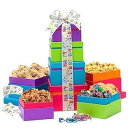 ブロードウェイ バスケットティアーズ グルメ チョコレート フード ギフト バスケット タワー 誕生日用 – 厳選されたスナックボックス、パーティー...