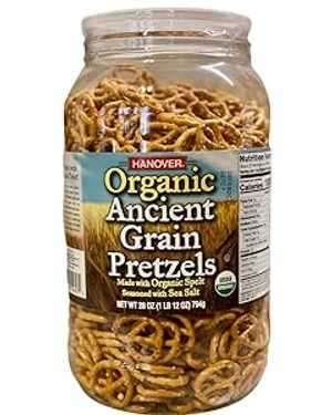 Hanover Organic Ancient Grain Spelt Sea Salt Pretzels Low Fat Choleste...