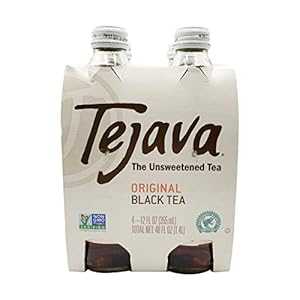 Tejavaƥ̵12󥹤Υܥȥ4ܥѥå Tejava, Iced Tea, Unsweetened, 12 oz...
