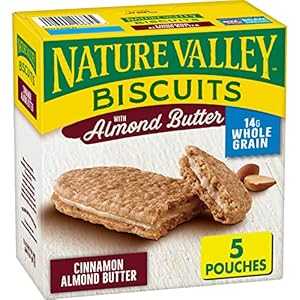 Nature Valley ビスケットサンドイッチ、アーモンドバター、1.35 オンス、5 カラット (12 個パック) Nature Valley Biscuit Sandwiches, Almond Butter, 1.35 oz, 5 ct (Pack of 12)