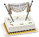 DecoPac The Future Is Bright Banner, Metalic Gold Cake Decoration, Graduation, B...