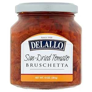 DeLallo Sun Dried Tomato Bruschetta, 10oz Jar, 6-Pack