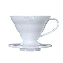 ハリオ V60 プラスチック コーヒードリッパー サイズ01 ホワイト Hario V60 Plastic Coffee Dripper, Size 01, White