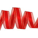 Ornerx クリスマスリボン サテン ギフトラッピング用 1インチ x 50ヤード Ornerx Christmas Ribbon Satin for Gif...