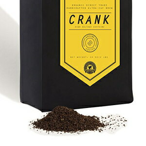 クランク高電圧挽きコーヒー豆 - 少量バッチ、認定オーガニック - 平均カップの 2 倍のカフェイン 32 オンス 2 ポンド 手作りマイクロ ロースト by Stack Street Crank High Voltage Ground Coffee Beans - Small Batch, Certified Organic - D