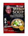 マルコメ 森本シェフ、豆腐と海苔の味噌汁、1.25オンス(12個パック) Marukome Chef Morimoto, Miso Soup with Tofu and Seaweed, 1.25 Oz (Pack of 12)