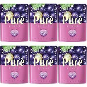 Japanese Kanro Pure Gu-mmy Candies Grape flavored 2.0oz 6pcs Ninjapo J...