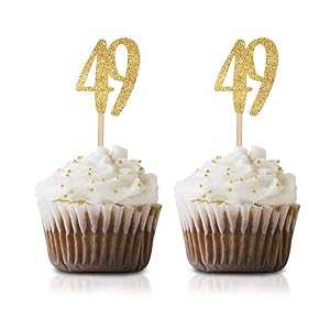 ゴールド Happy 49th Birthday カップケーキトッパー 24個パック Number 49 グリッター誕生日パーティーカップケーキトッパー デコレーション MAGJUCHE Gold Happy 49th Birthday Cupcake Topper, 24-Pack Number 49 Glitter Birthday Party Cupcake ゴールド Happy 49th Birthday カップケーキトッパー 24個パック Number 49 グリッター誕生日パーティーカップケーキトッパー デコレーション MAGJUCHE Gold Happy 49th Birthday Cupcake Topper, 24-Pack Number 49 Glitter Birthday Party Cupcake