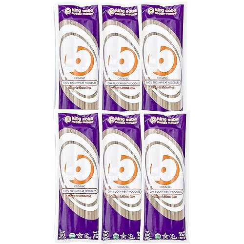 King Soba Noodle Culture 6-PACK King Soba Organic 100% Buckwheat Noodles, Gluten Free- 3.3 Lbs, ..