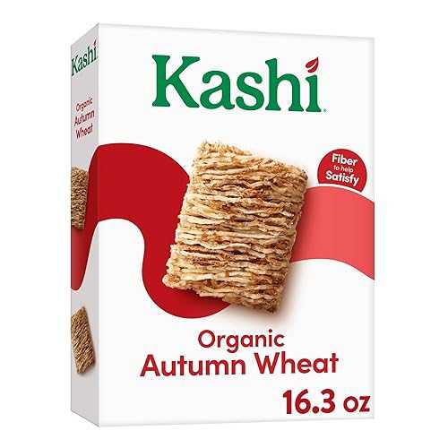Kashi Cold Breakfast Cereal, Vegan Protein, Organic Fiber Cereal, Autumn Wheat, 16.3oz Box (1 Bo..