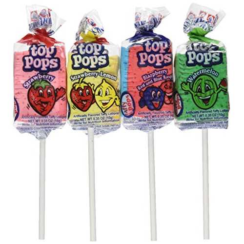 Top Pops Top/Taffy pops Assorted Flavors 48ct
