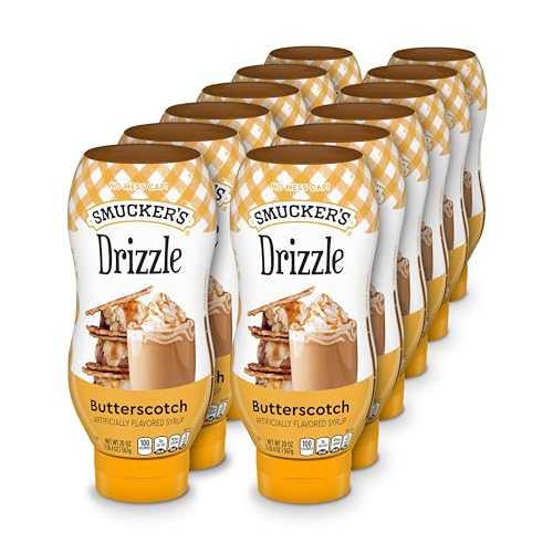 Smucker’s Drizzle Butterscotch Artificially Flavored Syrup, 20 Oz. Squeeze Bottles (Pack of 12) ..