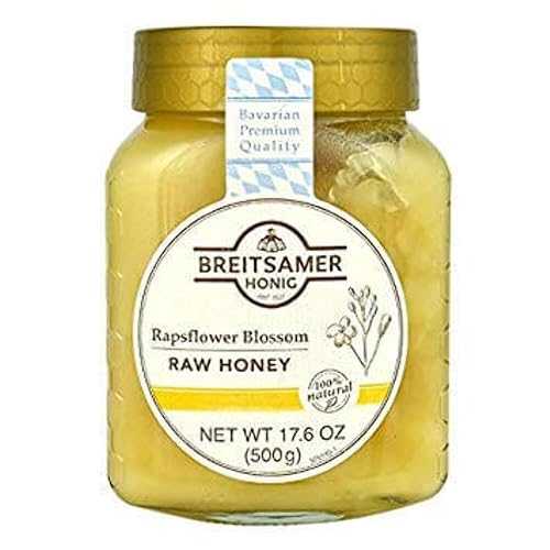 Breitsamer, クリーミー ラプスフラワー ブロッサム ハニー ジャー、17.6 オンス Breitsamer, Creamy Rapsflower Blossom Honey Jar, 17.6 oz(4)