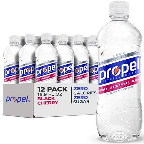 Propel, Black Cherry, Zero Calorie Sports Drinking Water with Electrolytes and Vitamins C&E, 16...