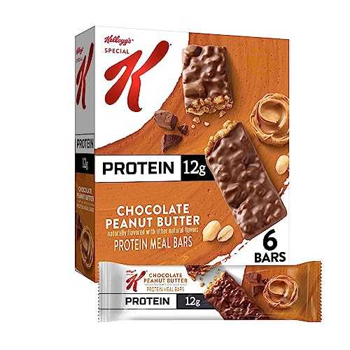 Kellogg's Special K Protein Meal Bars, 12g Protein, Meal Replacement, Chocolate Peanut Butter, 9.5oz Box (6 Bars)